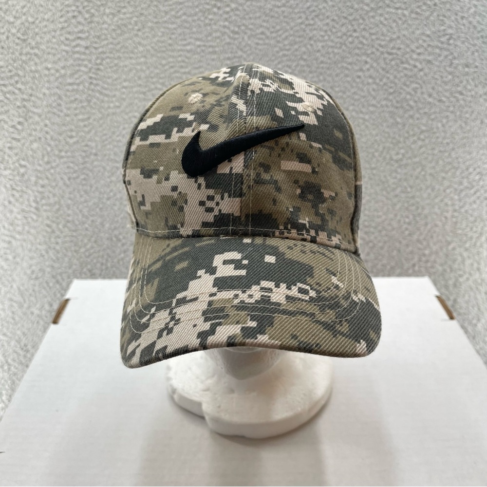 Green Camo Baseball Hat Black Logo Embroidery Dad Cap Adjustable